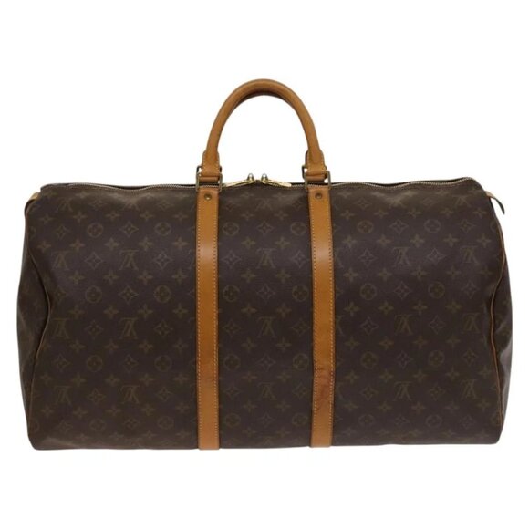 LOUIS VUITTON Monogram Keepall 55 Boston Bag M41424 LV Auth 136942 - Picture 2 of 16